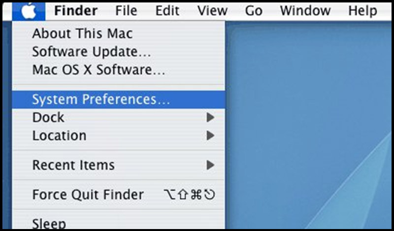 Cách vào System Preferences